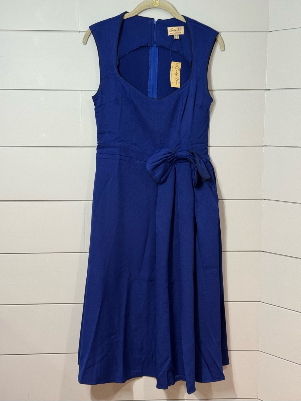 NEW Lindy Boo Royal Blue Sleeveless Bow-Waist Dress Size 10